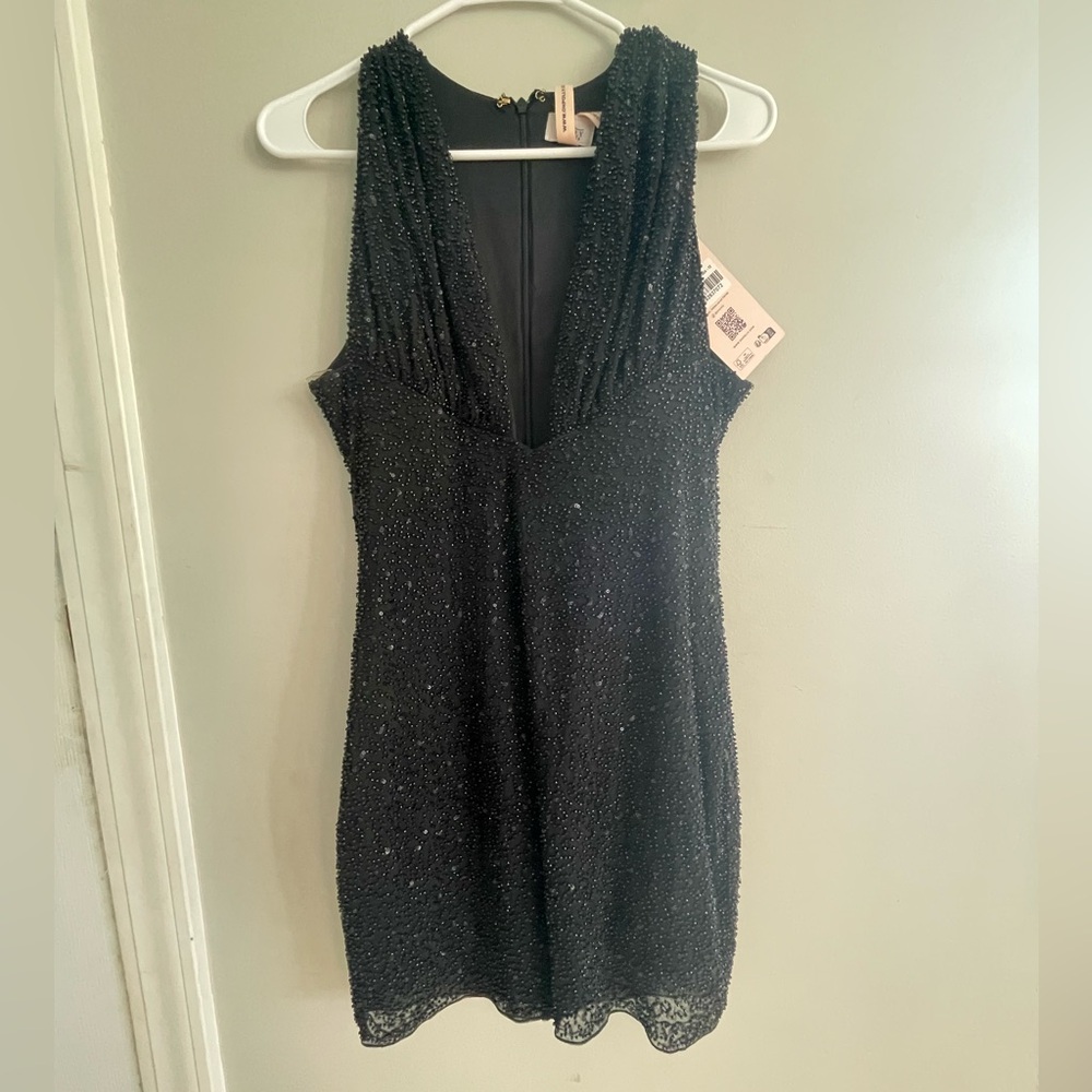 Princess Polly Black Beaded Dress